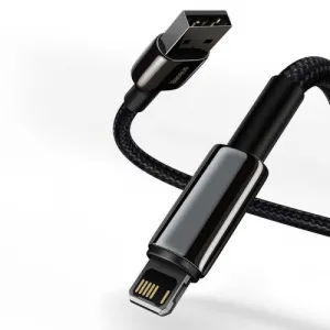 Baseus Tungsten Gold USB-Lightning kábel, 2,4A, 1m (čierny) 025645