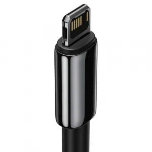 Baseus Tungsten Gold USB-Lightning kábel, 2,4A, 1m (čierny) 025645
