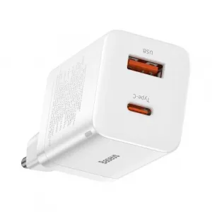 Baseus Quick Nabíjačka USB-A/ USB-C 30W, Biela