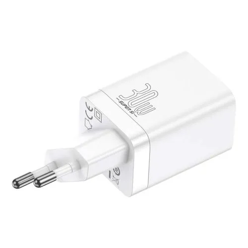 Baseus Quick Nabíjačka USB-A/ USB-C 30W, Biela