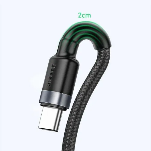 Baseus Cafule Huawei SuperCharge kábel USB na USB-C, QC 3.0, 5A 1m (čierno-sivý) 019259