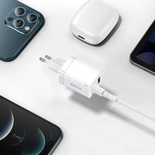Baseus Quick Nabíjačka USB-A/ USB-C 30W, Biela