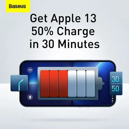 Kompaktná rýchlonabíjačka Baseus, 2xUSB, USB-C, PD, 3A, 30W - biela