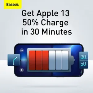 Kompaktná rýchlonabíjačka Baseus, 2xUSB, USB-C, PD, 3A, 30W - biela