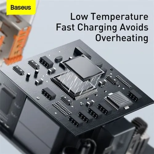 Kompaktná rýchlonabíjačka Baseus, 2xUSB, USB-C, PD, 3A, 30W - biela