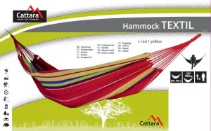 Hojdacia sieť Cattara TEXTIL 200x100cm červeno-žltá