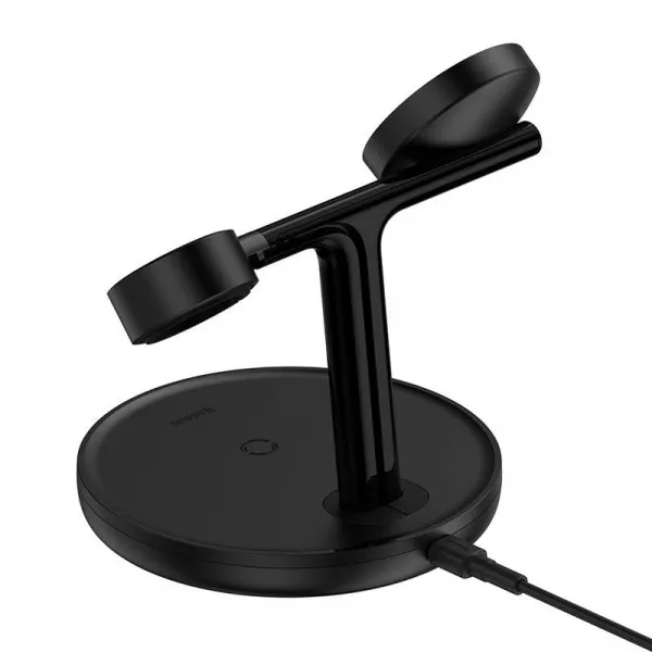 Magnetic Charging Bracket Baseus Swan 3 in 1 20W (black) Varianta: uniwersalny