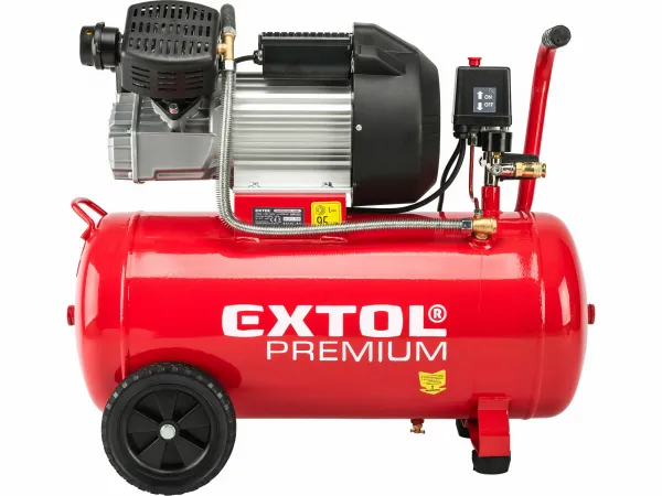 EXTOL PREMIUM 8895320 Kompresor olejový dvojvalcový, príkon 2,2kW, nádoba 50l, max. 8bar