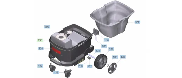 Kärcher Parts NT 301 Tact L - Diely komplet Diel: 321-Hose electrically conducting packaged NW