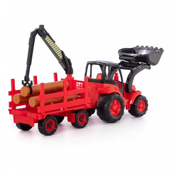 Polesie Traktor s prívesom a radlicou veľký