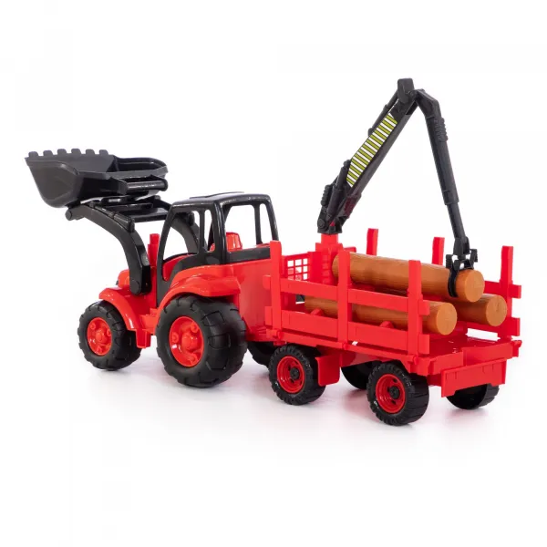 Polesie Traktor s prívesom a radlicou veľký