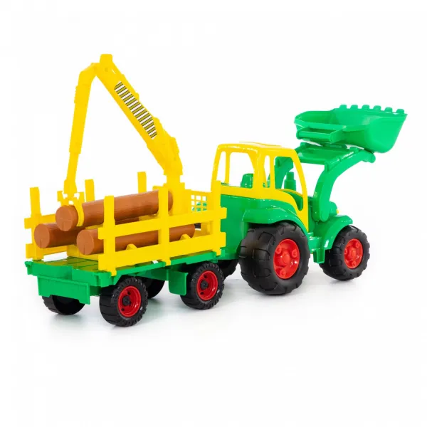 Polesie Traktor s prívesom a radlicou veľký