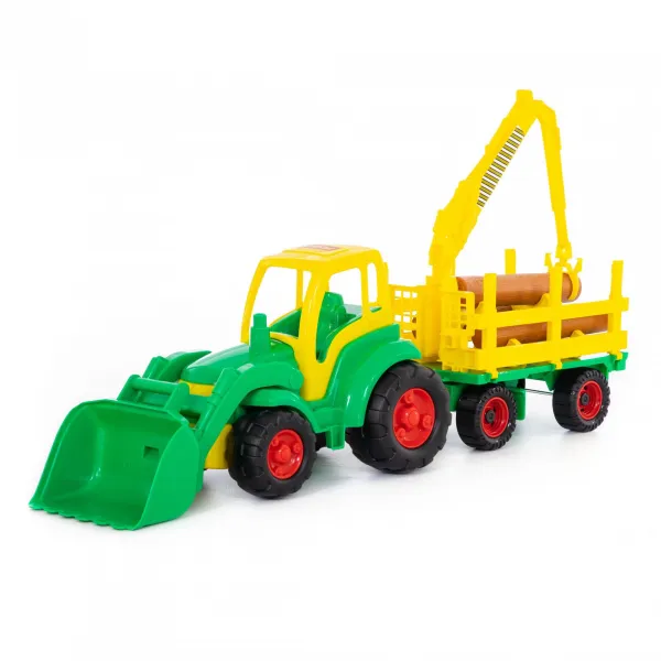 Polesie Traktor s prívesom a radlicou veľký