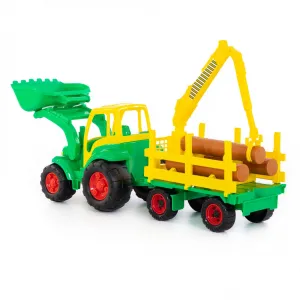 Polesie Traktor s prívesom a radlicou veľký