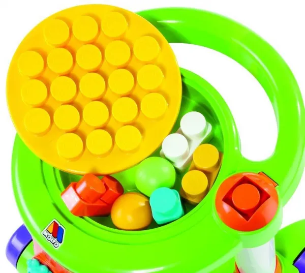 Wader - Polesie Molto Blocks 3 - vozík so stavebnicou zelené