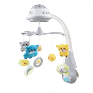 Baby Mix kolotoč nad postieľku s projektorom Mint Farba: Grey