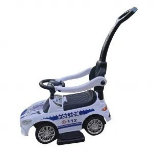 Detské odrážadlo so zvukom Baby Mix POLICE biele
