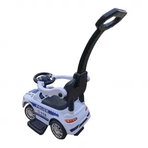 Detské odrážadlo so zvukom Baby Mix POLICE biele