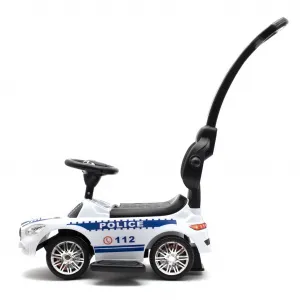 Detské odrážadlo so zvukom Baby Mix POLICE biele