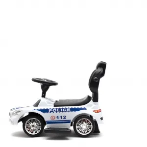 Detské odrážadlo so zvukom Baby Mix POLICE biele