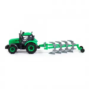 Polesie Traktor Progress s pluhmi na zotrvačník zeleny