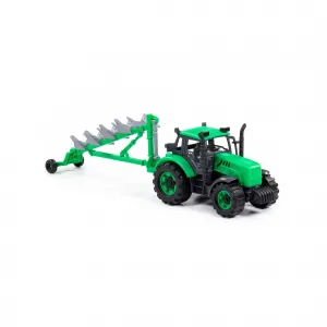 Polesie Traktor Progress s pluhmi na zotrvačník zeleny