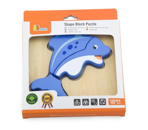 Drevené puzzle pre najmenších Viga Rybka