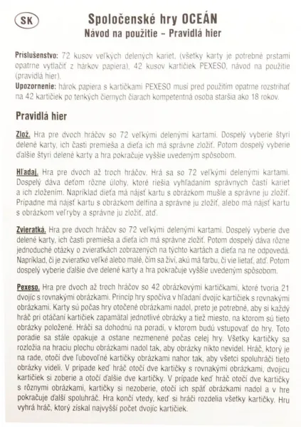 Deny Detská hra OCEÁN  4 logické hry.