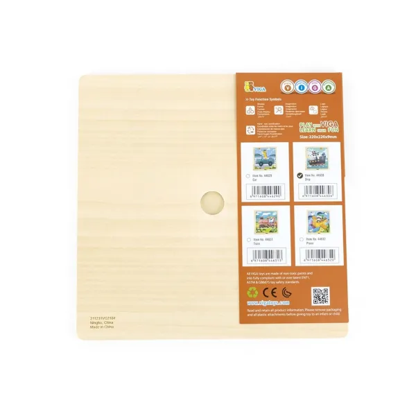Drevené puzzle pre najmenších Viga 9 ks Loď