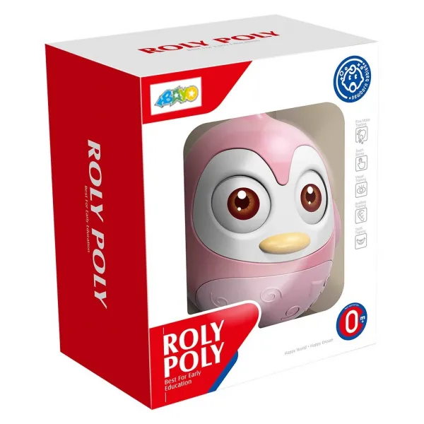 BABY MIX Kývajúca sa hračka Bayo tučniak pink