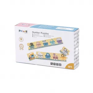 Drevené puzzle s číslami Viga