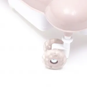 Detské chodítko Baby Mix s volantom a silikónovými kolieskami ružové