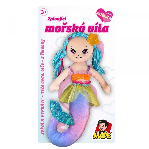 OEM Bábika Adélka textilní - mořská panna, 38 cm