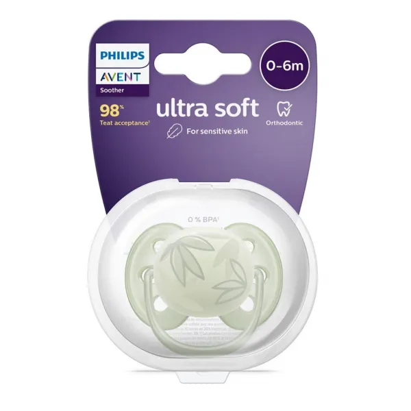 PHILIPS AVENT - Cumlík Ultrasoft Premium 0-6m zelená 1 ks
