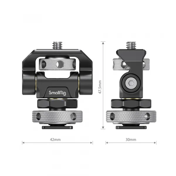 SmallRig Swivel and Tilt Adjustable Monitor Mount with Cold Shoe Mount 2905 2100