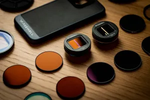 Freewell Sherpa anamorfný objektív Gold Streak s filtrami pre iPhone 13/14 FW-SH-GLDANM