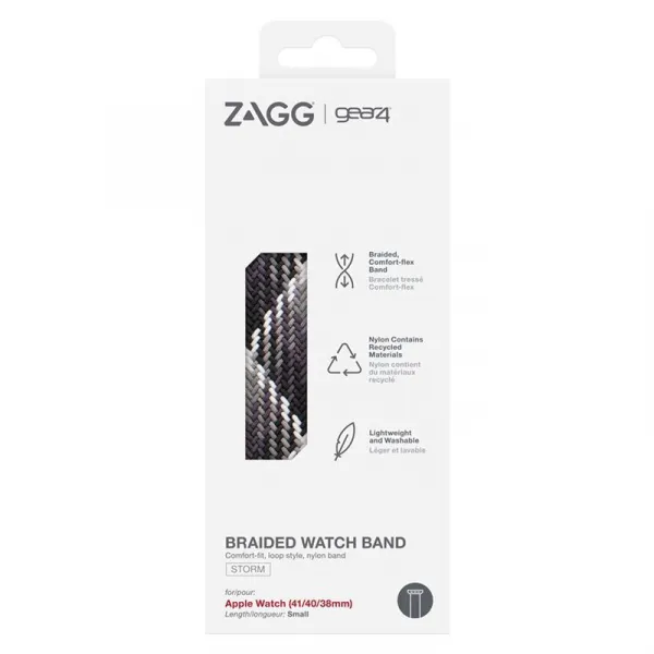 ZAGG GEAR4 Řemínek Apple Watch 41/40/38mm SM šedá/melír
