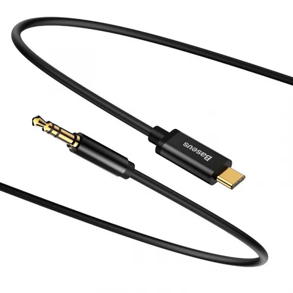 Audio kábel USB-C na mini jack 3,5 mm Baseus Yiven 1,2 m (čierny) 018131