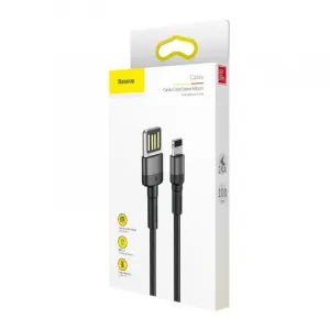 Lightning USB kábel (obojstranný) Baseus Cafule 2,4A 1m (šedo-čierny) 018087