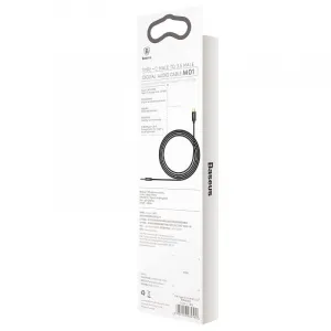 Audio kábel USB-C na mini jack 3,5 mm Baseus Yiven 1,2 m (čierny) 018131