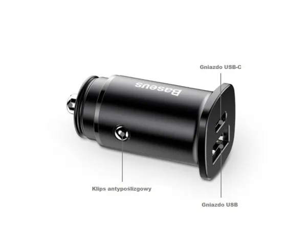 Baseus Square PPS QC4.0 / PD3.0 5A 30W autonabíjačka (čierna) 018453