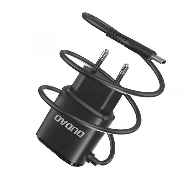 Dudao A2Pro 2x USB nástenná nabíjačka s USB-C káblom (čierny) 039467