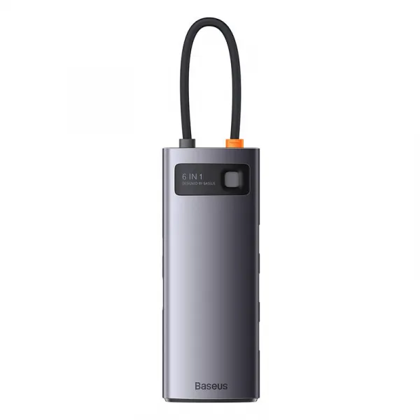 Hub 6w1 Baseus Metal Gleam Series, USB-C až 3x USB 3.0 + HDMI + USB-C PD + VGA 035210