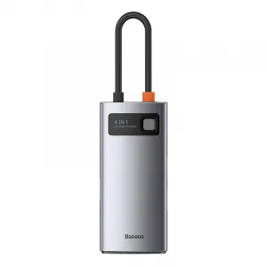 Hub 4v1 Baseus Metal Gleam Series, USB-C na USB 3.0 USB 2.0 HDMI USB-C PD Varianta: uniwersalny