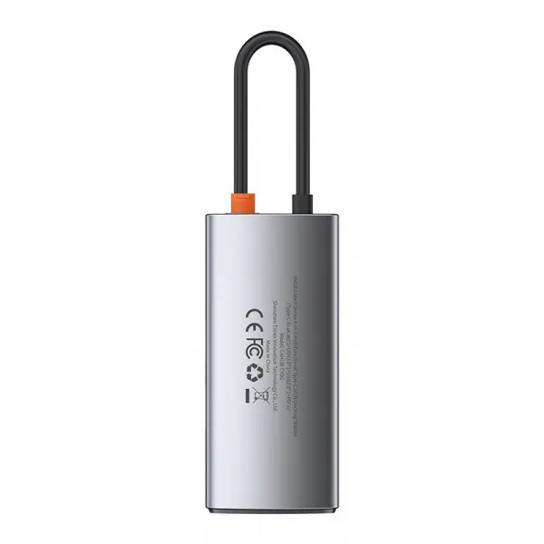 Hub 4v1 Baseus Metal Gleam Series, USB-C na USB 3.0 USB 2.0 HDMI USB-C PD Varianta: uniwersalny