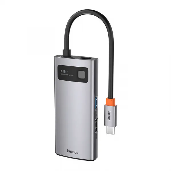 Hub 4v1 Baseus Metal Gleam Series, USB-C na USB 3.0 USB 2.0 HDMI USB-C PD Varianta: uniwersalny