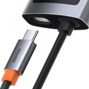 Hub 4v1 Baseus Metal Gleam Series, USB-C na USB 3.0 USB 2.0 HDMI USB-C PD Varianta: uniwersalny