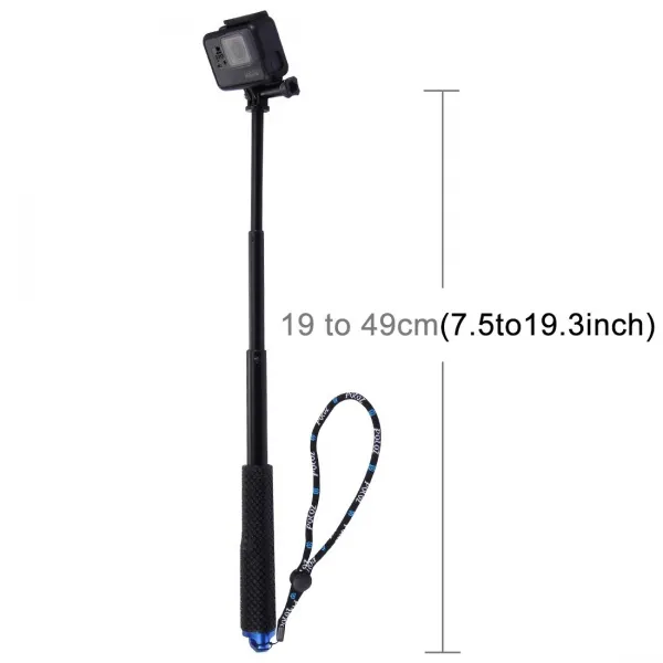 Puluz Selfie Stick pre akčné kamery (čierna) 018665
