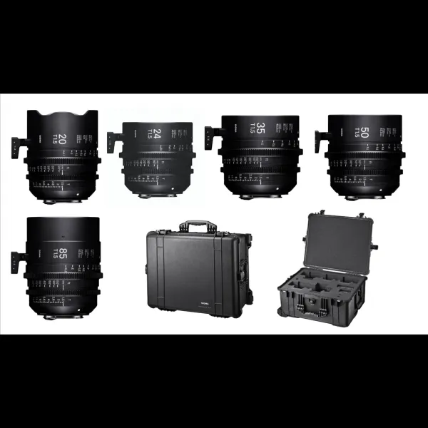 SIGMA CINE KIT 002 + kufor PMC-002 FL F/CE METRIC Fully Luminous pre Canon EF 90021100