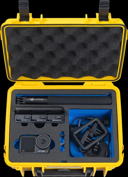 BW B&W Cases Type 2000 for DJI Osmo Action 3, Yellow
